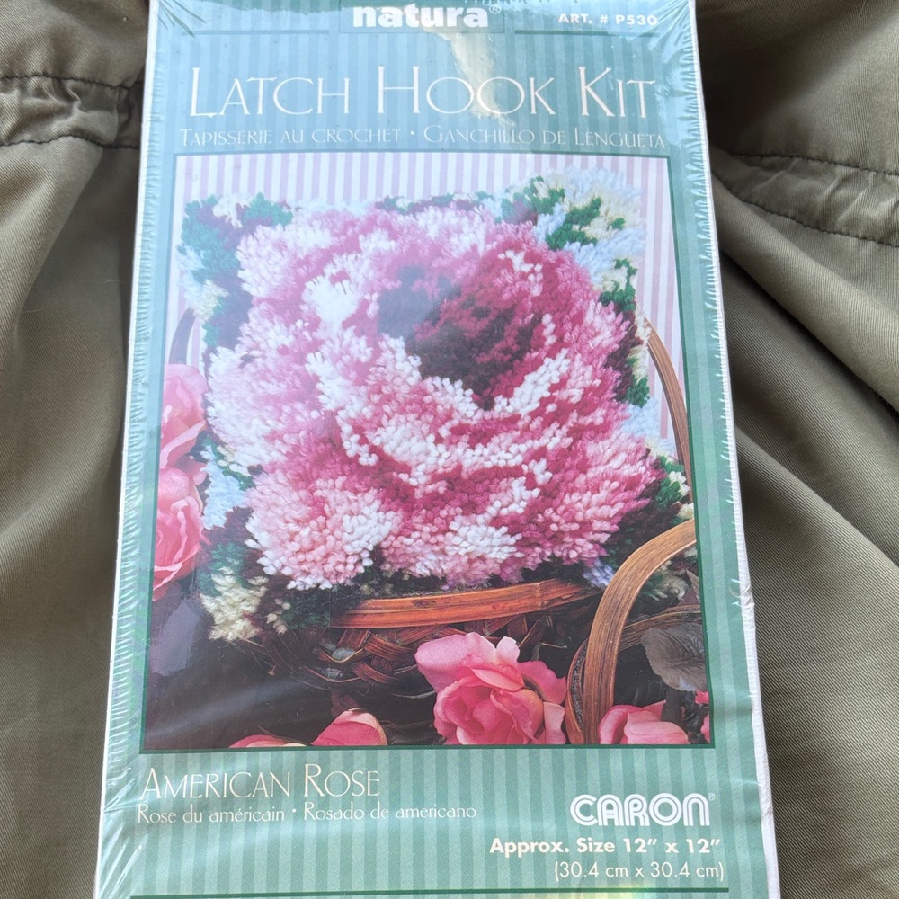Carbon Pink and Green American Rose Tapestry